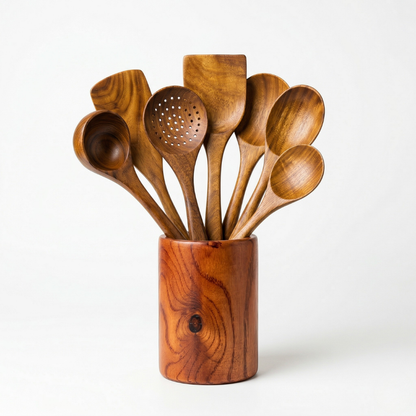 Teak Wood Utensil Set