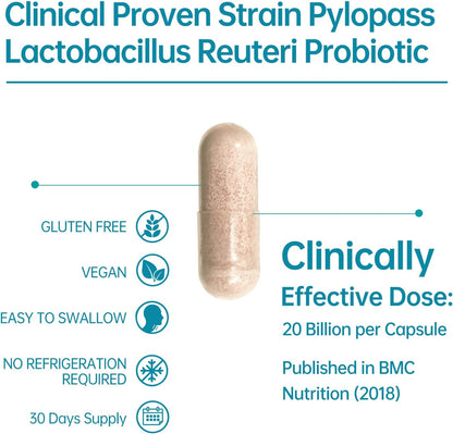5-in-1 Advanced Pylopass H. Pylori Probiotic Support