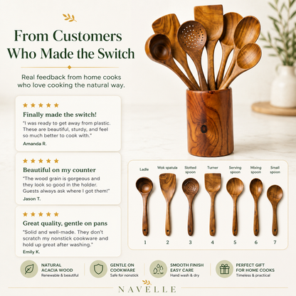 Teak Wood Utensil Set