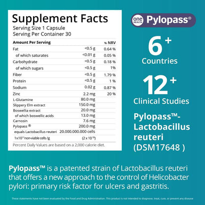 5-in-1 Advanced Pylopass H. Pylori Probiotic Support